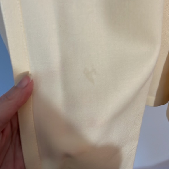 Vintage Infinitif Palazzo Virgin Wool High Rise Pleated Pants with Side Slits - Picture 8 of 9